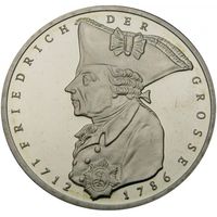 Германия 5 марок, 1986 200 лет со дня смерти Фридриха II Великого UNC капсула