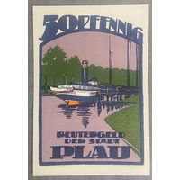 Нотгельд 25 пфеннигов Плау 1922 год. Веймарская республика.