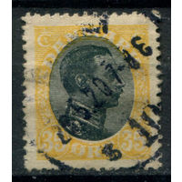 Дания - 1918/20г. - король Кристиан X, 35 О - 1 марка - гашёная [Mi 103]. #3-WB-91-KS-8