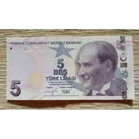 Werty71 Турция 5 лир 2009 (2022) UNC банкнота Мустафа Ататюрк Айдын Сайылы