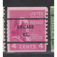 Джеймс Мэдисон Известные люди Личности  США 1938 год Лот 7 С НАДПЕЧАТКОЙ ИЛИ ПРЕДВАРИТЕЛЬНЫМ ГАШЕНИЕМ