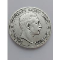 Германская империя  5 марок 1893, серебро. тираж 215 тыс.
