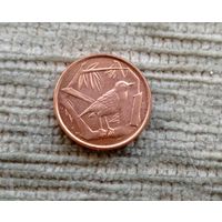 Werty71 Каймановы острова 1 цент 1999 Красноглазый дрозд