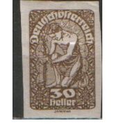 Марка без перфорации из серии 1920г. Австрия "Аллегория "Новая Республика"