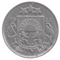 Латвийская Республика (I Республика, Латвия). 10 сантимов 1922