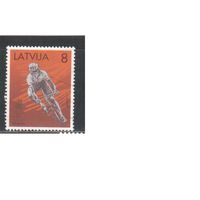 Латвия-1996(Мих.427)  **  ,   Спорт,  Велосипед, Велоспорт