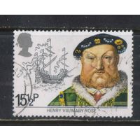 Великобритания 1982 EII Морские традиции Генрих VIII Каракка Мэри Роуз #918