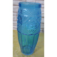 Ваза для цветов бирюзового цвета. Гусь-Хрустальный.