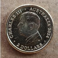 Австралия 2 доллара, 2024 г., День памяти - Животные войны, UC# 2447