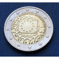 Германия 2 евро 2015 D 30 лет флагу Европейского союза