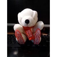 Коллекционный Мишка сноубордист Сочи 2014 Кока Кола на лыжах медведь медвежонок мягкая игрушка мини Coca Cola