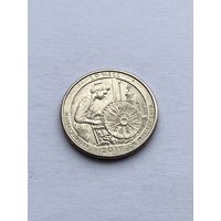 25 центов 2019 г., Национальные исторический парк Лоуэлл, штат Массачусетс, США