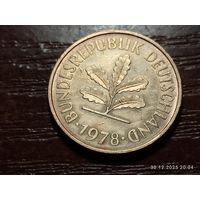 Германия 5 пфеннигов 1978 J