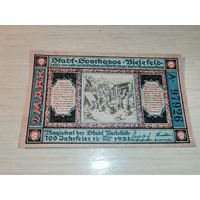 Нотгельд номиналом 2 марки , 1921 года, город Билефельд, Германия.