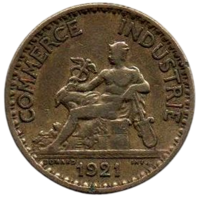 ФРАНЦУЗСКАЯ РЕСПУБЛИКА. Торговая Палата Франции. 1 ФРАНК 1921