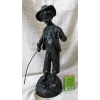 Рыбачёк с уловом, Том Сойер. Чугунное литьё, Куса, СССР .