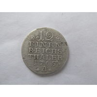 МОНЕТА 1\12 РЕЙХСТАЛЕРА 1765.