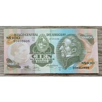 Werty71 УРУГВАЙ 100 ПЕСО 1987 UNC банкнота
