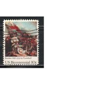 США-1975, (Мих.1174) , гаш. , 200-лет независимости, Война, Живопись(одиночка)