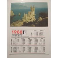 Карманный календарик. Кавказская здравница. 1988 год