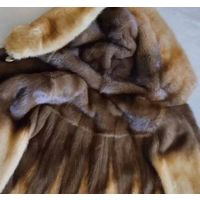 НОРКОВАЯ ШУБА с КАПЮШОНОМ! ЗОЛОТИСТО-КОРИЧНЕВАЯ.