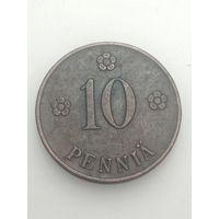 Финляндия 10 пенни 1923 года .