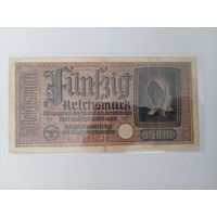50 рейхсмарок 1942 оккупация СССР