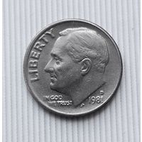 1 дайм 1981( D) года США. Родная патина!