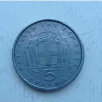 Греция 5 драхм 1954 год король Павел