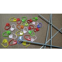 Спицы вязальные 20см 5шт + маркеры для вязания 27 шт