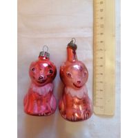 Ёлочные игрушки ЛИСИЧКА СССР одним лотом 0119