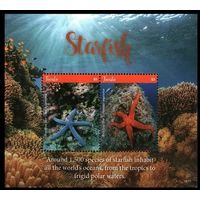 2018 Тувалу 2389-2390/B269 Морская фауна - Морские звезды 11,00 евро