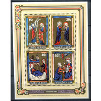 Острова Кука - 1980г. - Рождество, картины - 1 блок - полная серия, MNH [Mi bl. 106]. #3-WB-Z-2-6