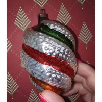 Ёлочная игрушка бугристое тонкое стекло ГДР