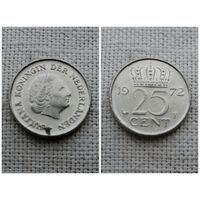 Нидерланды 25 центов 1972