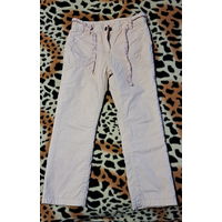 Брюки молочного цвета утепленные на байке на 5-6лет, р.116, Lupilu, б.у