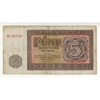 ГДР. 5 марок 1955  г.