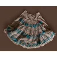 Винтаж 2000е, юбка с обьемной вышивкой, размер М