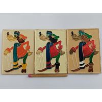 Значок. Ну, погоди! Волк лыжник. САЗ. цена за 1 шт.