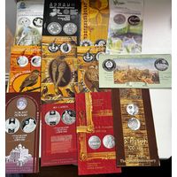 Буклеты к монетам Республики Беларусь