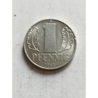 ГДР 1 пфенинг 1968