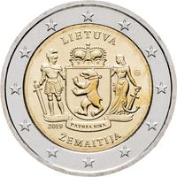 Литва 2 евро, 2019 Литовские этнографические регионы - Жемайтия UNC