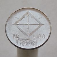 Италия 100 лир 1974 100 лет со дня рождения Гульельмо Маркони
