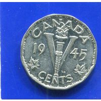 Канада 5 центов 1945