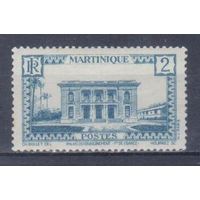[1087] Французские колонии. Мартиника 1933. Дворец губернатора.2с. МН