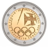 Португалия 2 евро, 2021 Летние Олимпийские игры в Токио UNC