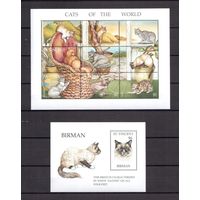 Сент Винсент и Гренадины 1995 Фауна кошки - 1 лист + 1 блок MNH**