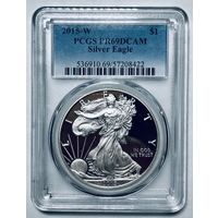 1 доллар 2015 США pr 69 dcam шагающая свобода - исполнение! Унцовка серебра!