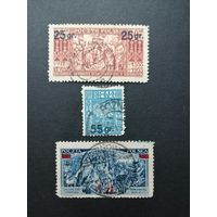 Польша 1934 Марки Mi.278,Mi.282-Mi.283 с надпечаткой нового номинала (гашение без клея, есть наклейки) Mi.291-293 каталог 8.50 евро