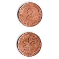 2 пфеннига Германия 1996 года(G)